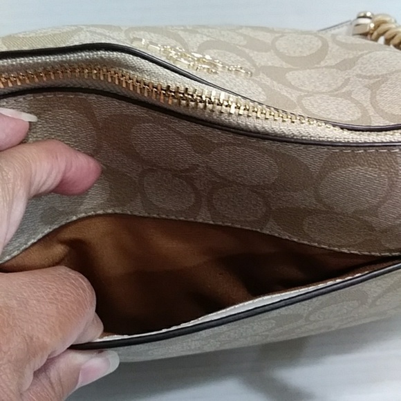 Coach Signature Canvas & Smooth Leather Ava Chain Tote *NWT* - Picture 6 of 12